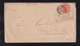 Argentina 1885 Stationery Wrapper OFICINA DE IMPRESOS Postmark + Devuelto Postmark Returned - Storia Postale