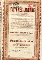 L'AUTO-MÉTALLURGIQUE; Action Ordinaire - Automobilismo