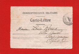 (RECTO / VERSO) CARTE LETTRE EN 1915 - CACHET TRESOR ET POSTES - Briefe U. Dokumente