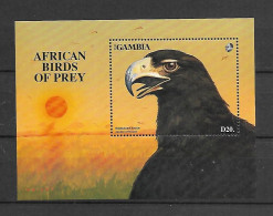 Gambia 1993 Birds Of Prey MS #1 MNH - Adler & Greifvögel