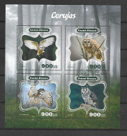 Guinea Bissau 2014 Birds - Owls MS #1 MNH - Uilen