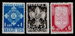 ROM-04- ROMANIA - 1936 - MNH -SCOUTS- SCOUT JAMBOREE AT BRASOV - Ongebruikt