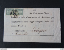 639 ITALIA Regno-1863- De La Rue  "L 14 Cifra Londra" C. 1 Coppia SALUZZO>FERRARA (descrizione) - Marcophilia