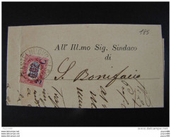 185 ITALIA Regno-1878- "Ondine" C. 2 Su 0.02 CASTELNUOVO Di SOTTO>S. BONIFACIO (descrizione) - Marcophilia