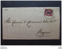 290 ITALIA Regno-1878- "Ondine" C. 2 Su 0,02 CREMA>BERGAMO (descrizione) - Marcophilia