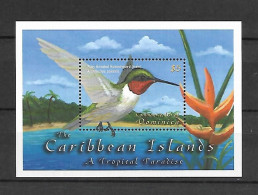 Dominica 2001 Caribbean Fauna - Birds MS #2 MNH - Dominica (1978-...)