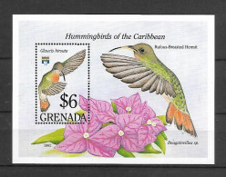 Grenada 1992 Birds - Hummingbirds MS #2 MNH - Hummingbirds