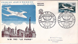 PA 35 SUR LETTRE 1° JOUR DE PARIS / 14.2.59 - 1927-1959 Covers & Documents