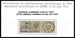 ALLEMAGNE REICH GERMANY 1935 ZITTAU Philatelic Exhibition On June 29, 1935 PICTORIAL POSTMARK Sonderstempel Zittau - Covers & Documents