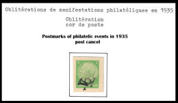 ALLEMAGNE REICH GERMANY Postmarks Of Philatelic Events In 1935 Cancellation  Post Horn - Covers & Documents