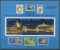 Ungarn 1982 10 Jahre KSZE In Europa Block 159 B Postfrisch Geschnitten (C92600) - Blocs-feuillets