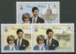 Anguilla 1981 Hochzeit Prinz Charles Lady Diana 442/44 X A Postfrisch - Anguilla (1968-...)