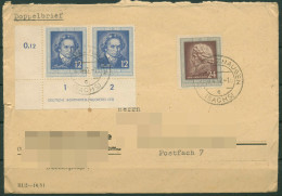 DDR 1952 Ludwig Van Beethoven Druckerzeichen 300 DZ Auf Brief (X18263) - Other & Unclassified