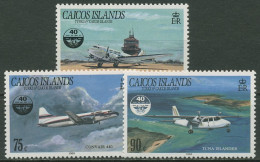 Turks- Und Caicos-Inseln/Caicos-Inseln 1985 Luftfahrt 72/74 Postfrisch - Turks And Caicos