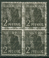 Bizone 1948 Netzaufdruck 36 II A 4er-Block Postfrisch - Mint