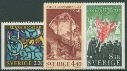 Schweden 1988 Dom Skara Glasfenster, Bergwerk Falun 1492/94 Postfrisch - Unused Stamps
