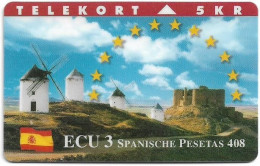 Denmark - TS - Ecu - Spain - TDTP114 - 11.1995, 5Kr, 1.250ex, Used - Denmark