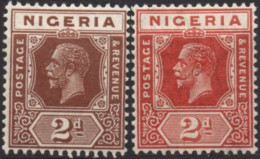 NIGERIA/1921-33/MH/SC#22-3/KING GEORGE V / KGV / DIE II / WMK 4/ PARTIAL SET - Nigeria (...-1960)