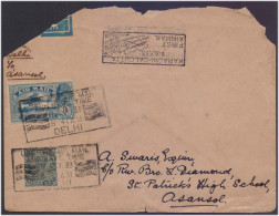 KARACHI CALCUTTA FIRST AIRMAIL FLIGHT COVER FROM DELHI To ASANSOL, Signed By STEPHEN H. SMITH 1933 Cover INDIA As Per - Luchtpost