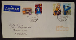 Australie - Enveloppe Aérienne Avec Divers Timbres (2000) - Used Stamps