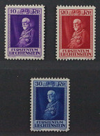 1932, LIECHTENSTEIN 122-24 ** 80. Geburtstag, Komplett, Postfrisch, 240,-€ - Unused Stamps