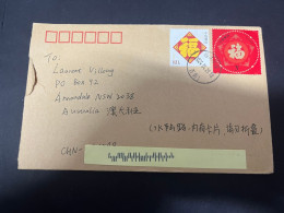 7-7-2024 (21) Letter Posted From China To Australia (with 2 Stamps) - Covers & Documents