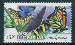 MEXICO 2002 $6 BUTTERFLIES 1st. Issue Perf. 14 Thin Paper Mint NH Unmounted - Mexico