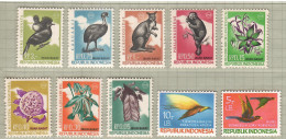 West Irian 1968-1970, Bird, Birds, Set Of 10v, MNH** - Parrots