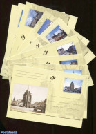 Belgium 2001 Postcard Set, City Views (10 Cards), Unused Postal Stationary, Religion - Transport - Various - Churches,.. - Covers & Documents