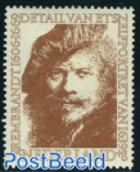 Netherlands 1956 25+8c, Rembrandt Self Portrait, Stamp Out Of Set, Unused (hinged), Art - Paintings - Rembrandt - Ongebruikt