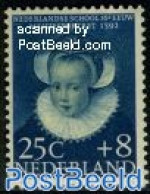 Netherlands 1956 25+8c, Portrait Of A Girl,Stamp Out Of Set, Unused (hinged), Art - Paintings - Neufs