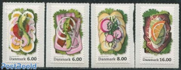 Denmark 2012 Bread 4v S-a, Mint NH, Health - Bread & Baking - Food & Drink - Unused Stamps