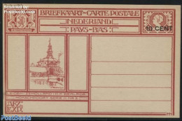 Netherlands 1926 Postcard 10c On 12.5c, Leiden-Morschpoort, Unused Postal Stationary - Storia Postale