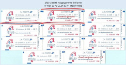 FRANCE - Carnet Série Des 11 Dates Juillet 1789 - 2f20 Liberté Rouge - YT 2376 C12A / Maury 469a - Modernos : 1959-…