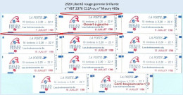 FRANCE - Carnet Série Des 11 Dates Juillet 1789 - 2f20 Liberté Rouge - YT 2376 C12A / Maury 469a - Moderne : 1959-...