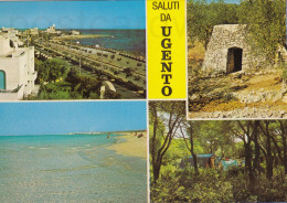 CARTOLINA  UGENTO LECCE PUGLIA SALUTI DA UGENTO TORRE S. GIOVANNI (LUNGOMARE) VIAGGIATA  Y13 - Lecce