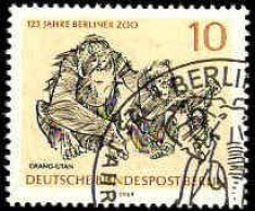 Berlin Poste Obl Yv:310 Mi:338 125 Jahre Berliner Zoo Orang-Utan (TB Cachet Rond) - Used Stamps