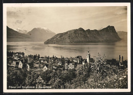 AK Vitznau, Teilansicht Mit Bürgenstock Und Stanserhorn  - Vitznau