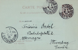 Monaco: 1904: Ganzsache P8 Nach Würzburg - Altri & Non Classificati
