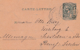 Monaco: 1898 Ganzsache, Karten-Brief Nach Deutschland Mit Textinhalt - Altri & Non Classificati