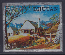 Bhutan 1969 Mi. 287, 15 Ch. Stahlhütte (1630) Saugus (USA), Stahlfolie, MNH** - Bhután