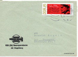 67021 - DDR - 1968 - 10Pfg Novemberrevolution EF A OrtsBf MAGDEBURG - Storia Postale