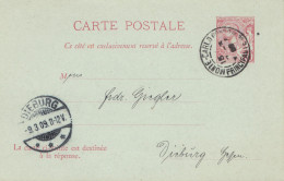 Monaco: 1909: Ganzsache Nach Dieburg, Mit Anwortkarte Ungebraucht - Altri & Non Classificati
