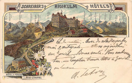 Schweiz - Rigi-Kulm (SZ) Litho - Hôtel-Pension Rigi-Staffel - Schreiber's Hôtel's - Verlag P.L. Adams  - Otros & Sin Clasificación