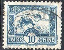 Indochine Poste Obl Yv:161 Mi:168 La Rizière (Beau Cachet Rond) - Used Stamps