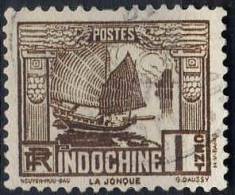 Indochine Poste Obl Yv:155 Mi:155 La Jonque (cachet Rond) - Used Stamps