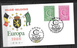 1966 - FDC - BELGIQUE - 45 - 1966