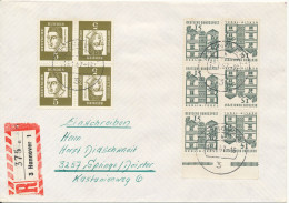 Germany Registered Cover Hannover 13-1-1967 Tête-bêche Stamps In Pairs - Lettres & Documents