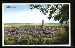 AK Ulm /Donau, Gesamtansicht Mit Fernblick Aus Der Vogelschau  - Ulm