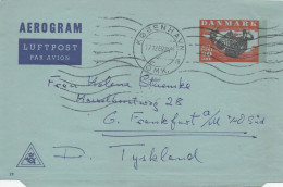 DINAMARCA AEROGRAMA 1969 A ALEMANIA - Postal Stationery